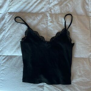 Black, Lace, tank top
